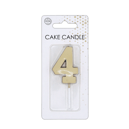 4 Kaars Goud Metallic 4,5cm van WeFiesta koop je bij Partywinkel