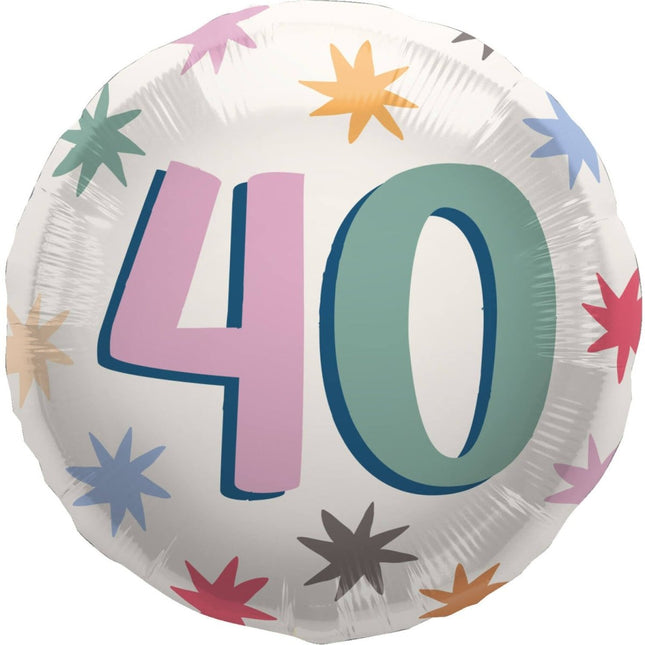 40 Jaar Helium Ballon Leeg 45cm van Folat koop je bij Partywinkel