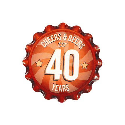 40 Jaar Onderzetters 11cm van Paper Dreams koop je bij Partywinkel