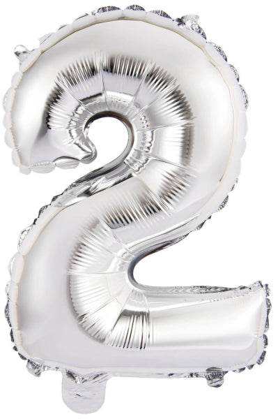 Folienballon - Mini Figur 2 - Silber - 34 x 24 cm