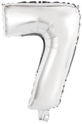 Folienballon - Mini Figure 7 - Silber - 35 x 24 cm