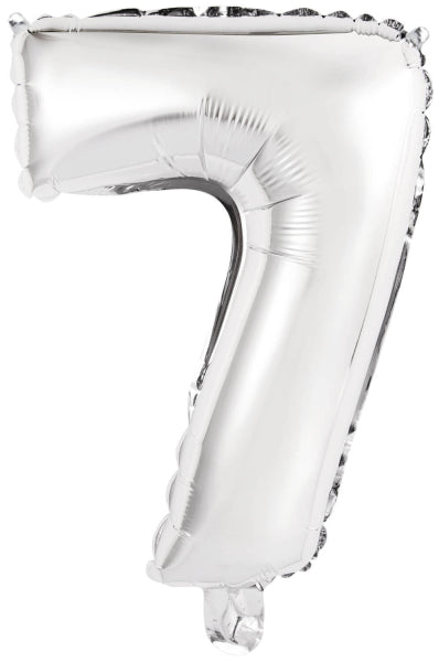 Folienballon - Mini Figure 7 - Silber - 35 x 24 cm