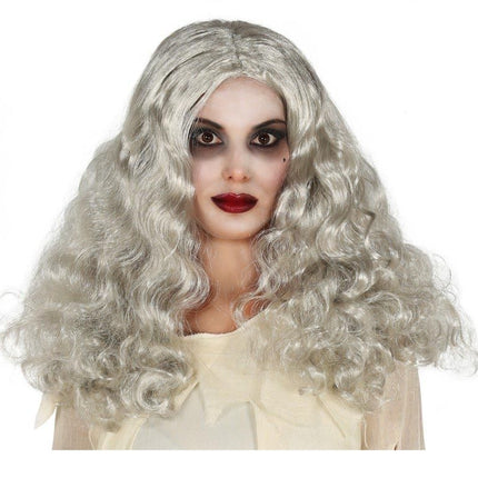 Halloween Perücke Locken Grau