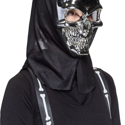 Skelett-Maske Silber
