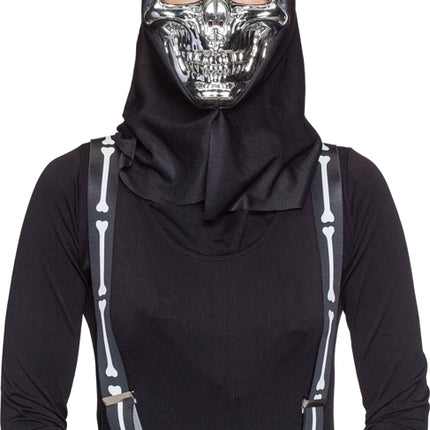 Skelett-Maske Silber