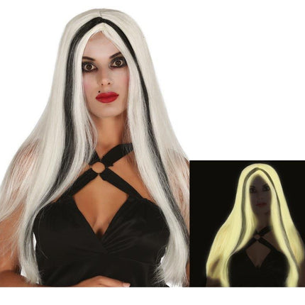 Halloween Perücke Langes Haar Glow In The Dark