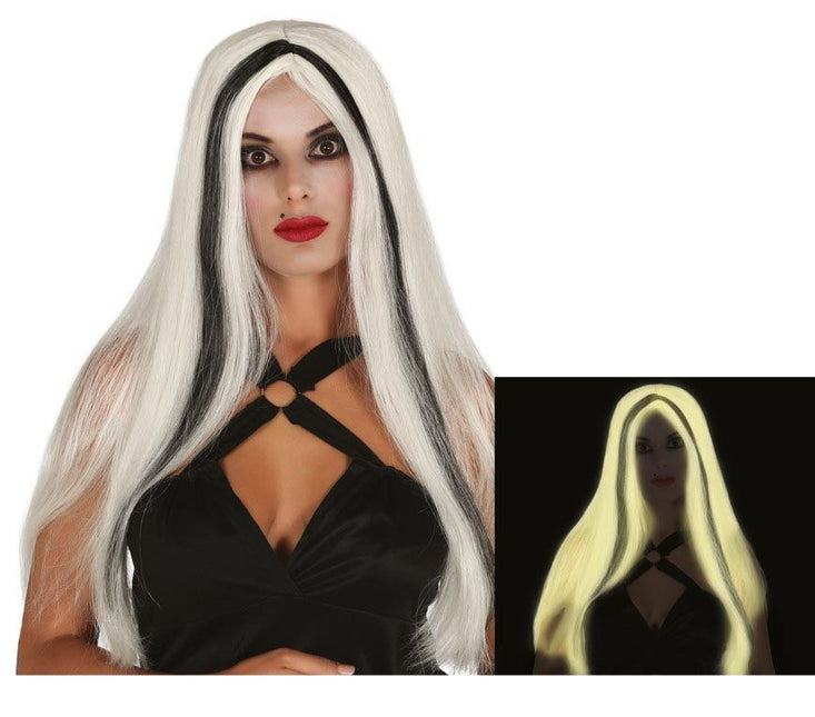 Halloween Perücke Langes Haar Glow In The Dark