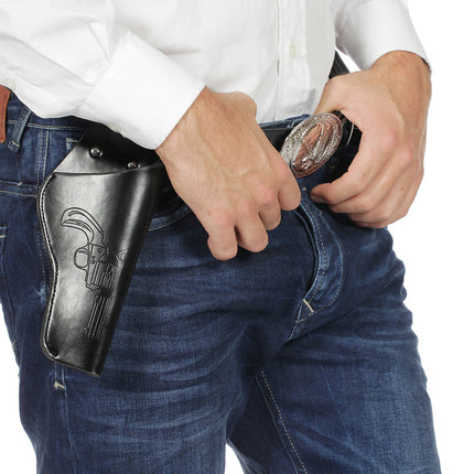 Schwarzes Holster Knöchel mit Kugeln 1,35m