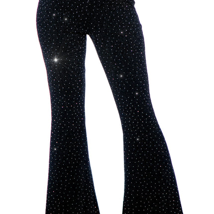 Schwarze Hose Women's Flared Glitter