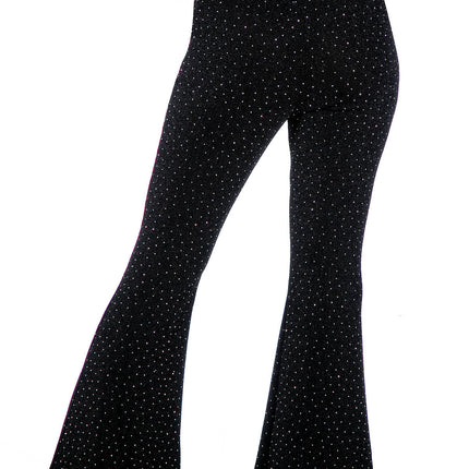 Schwarze Hose Women's Flared Glitter