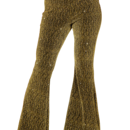 Gold Hose Damen Flared Glitter