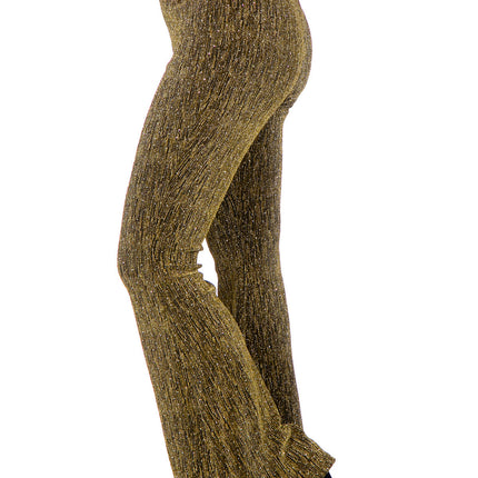 Gold Hose Damen Flared Glitter