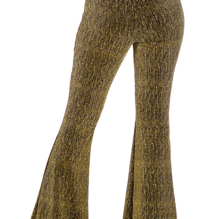 Gold Hose Damen Flared Glitter