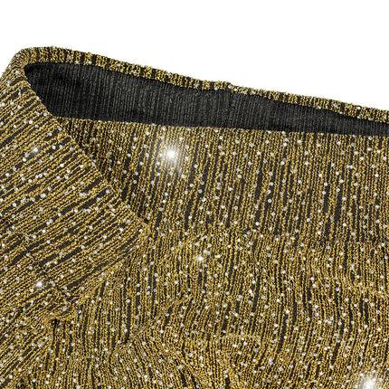 Gold Hose Damen Flared Glitter