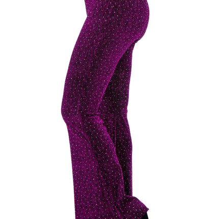 Lila Hose für Frauen Flared Glitter