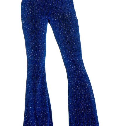 Blaue Hose Damen Flared Glitter