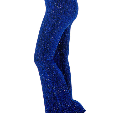 Blaue Hose Damen Flared Glitter