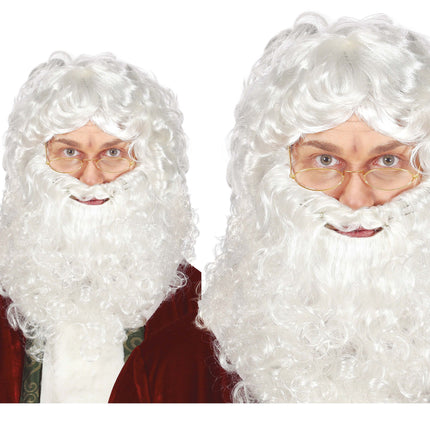 Weihnachtsmann Perücke Bart