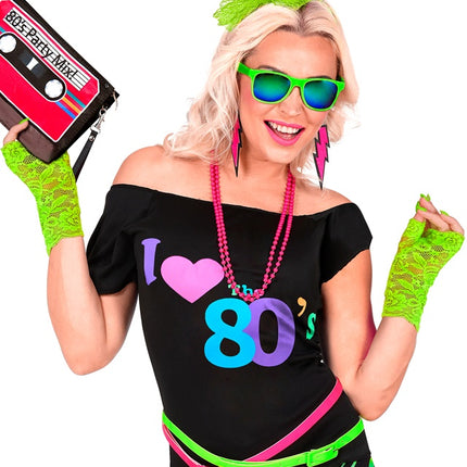 HANDSCHUHE NEONGRÜNER SPITZE