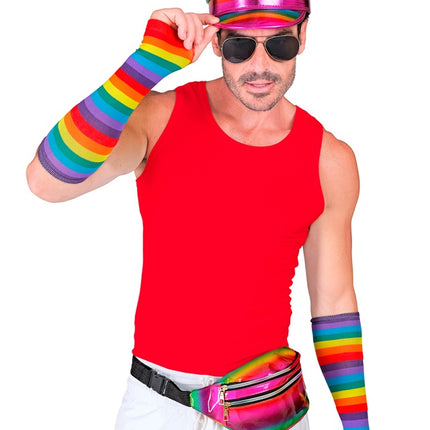 Hüfttasche Regenbogen holografisch