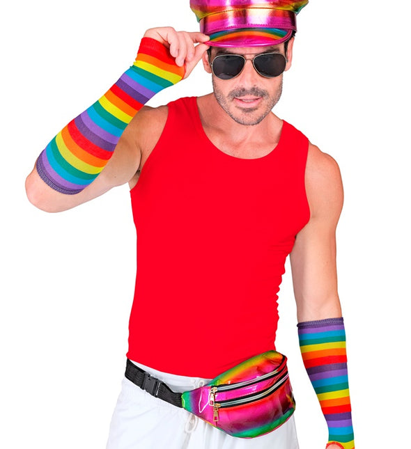 Hüfttasche Regenbogen holografisch