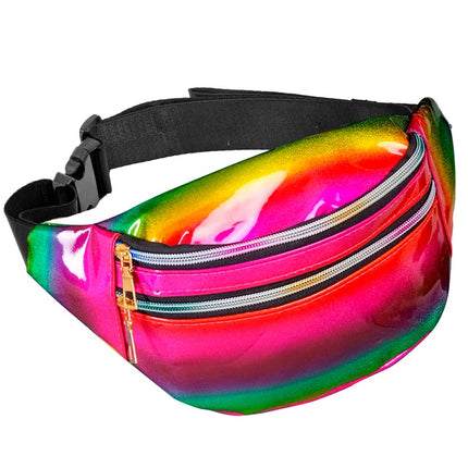 Hüfttasche Regenbogen holografisch