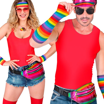 Hüfttasche Regenbogen holografisch