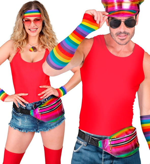 Hüfttasche Regenbogen holografisch