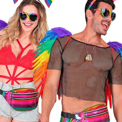 Hüfttasche Regenbogen holografisch