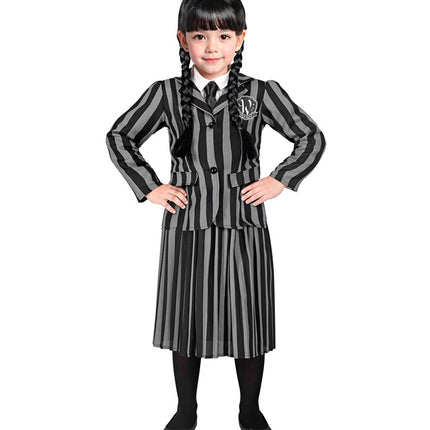 Wednesday Adams Mädchen Kostüm Kind