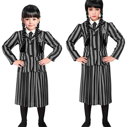 Wednesday Adams Mädchen Kostüm Kind