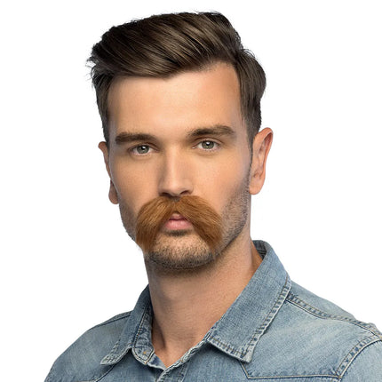 Schnurrbart, braun