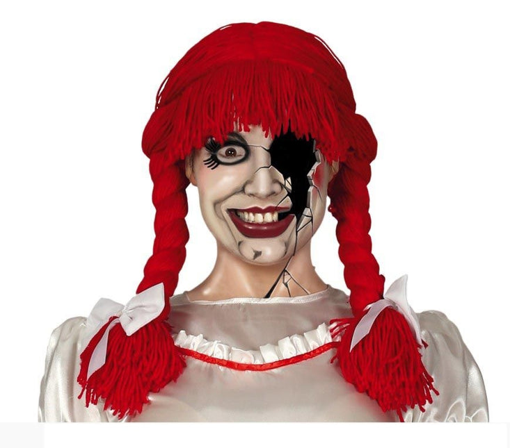 Halloween Perücke Puppe Rot