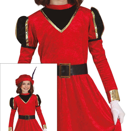 Pietenpak Kleid Kind Rot/Gold