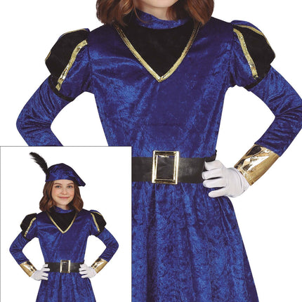 Pietenpak Kleid Kind Blau/Gold