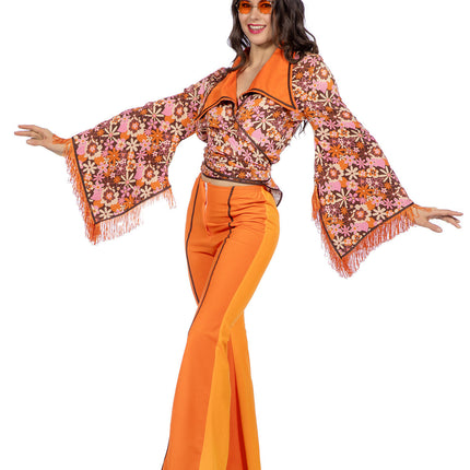 Siebziger Jahre Outfit orange Damen