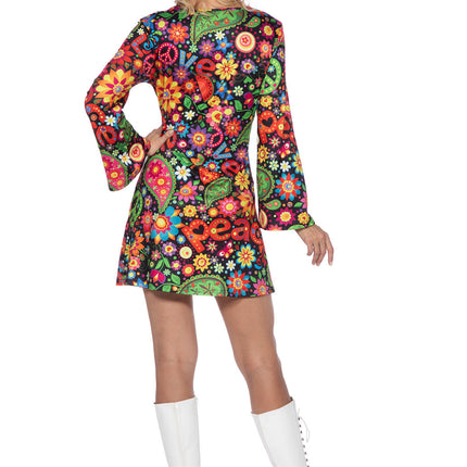 Hippiekleid schwarzer Frieden