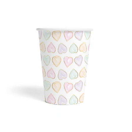 Herz Becher 210ml 8Stk