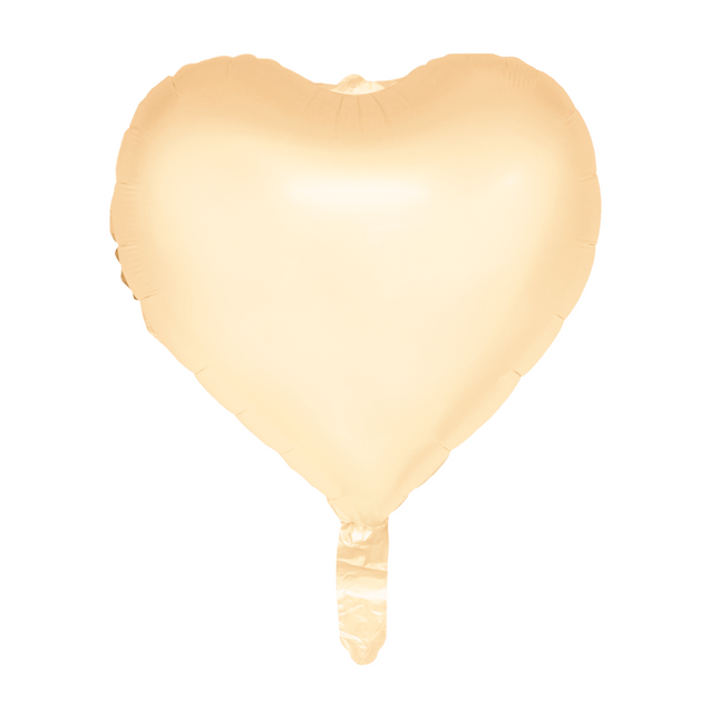 Folienballon 18'' pastellgelb - Watercolours Hearts