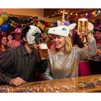 Unicorn Masker Pluche