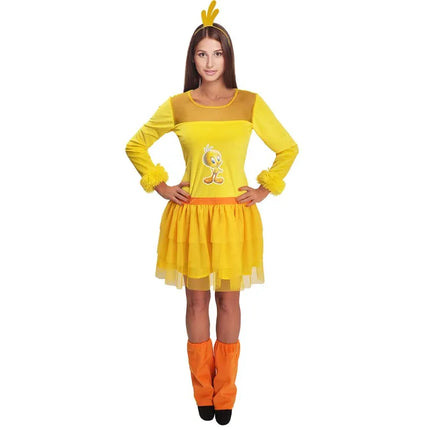 Tweety Kostüm Damen Gelb Orange