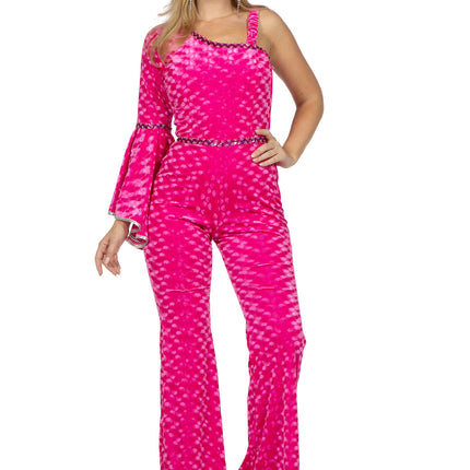 Disco Catsuit Samt rosa