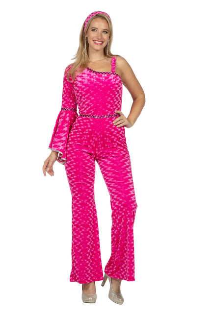 Disco Catsuit Samt rosa