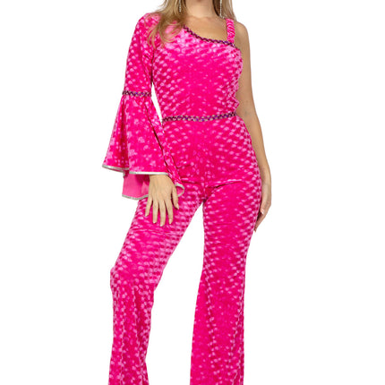 Disco Catsuit Samt rosa