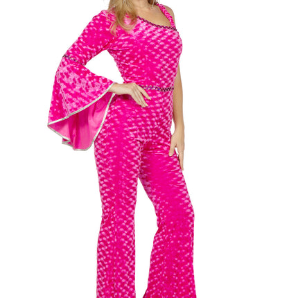 Disco Catsuit Samt rosa