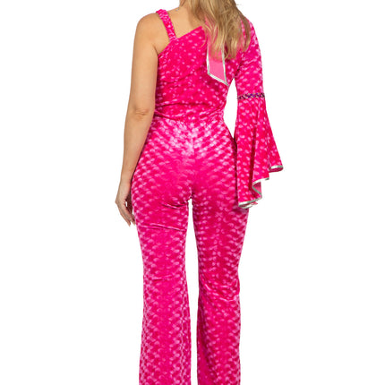 Disco Catsuit Samt rosa