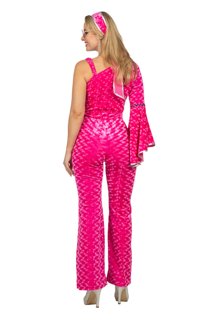 Disco Catsuit Samt rosa