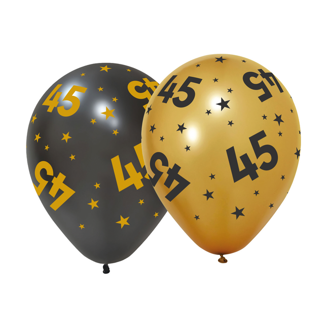 45 Jahre Luftballons 31cm 6Stück