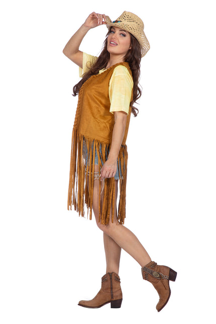 Strickjacke Hippie lang mit Fransen (V)