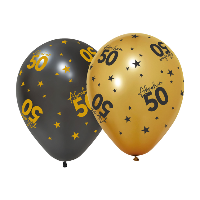 50 Jahre Ballons Abraham 31cm 6 Stk
